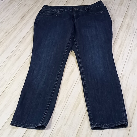 Christopher & Banks Petite Curvy Straight Leg Blue Jeans Size 6P - Picture 10 of 16